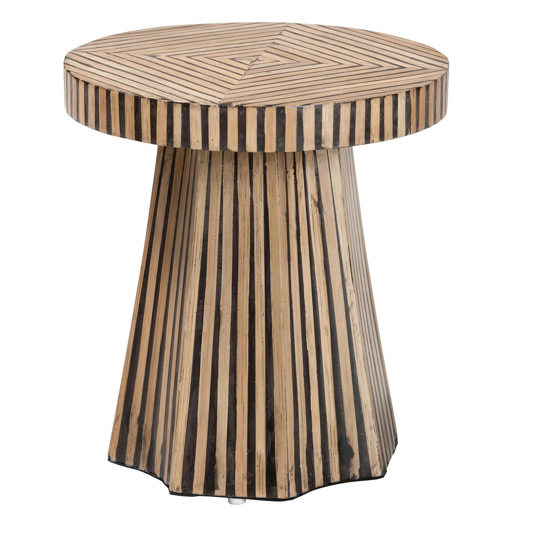 Modern side tables in stylish designs including black wood, chrome, and contemporary living room accents