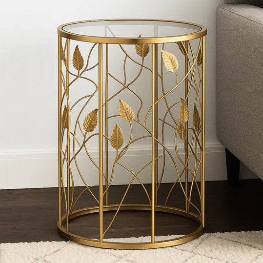 Modern side tables in stylish designs including black wood, chrome, and contemporary living room accents