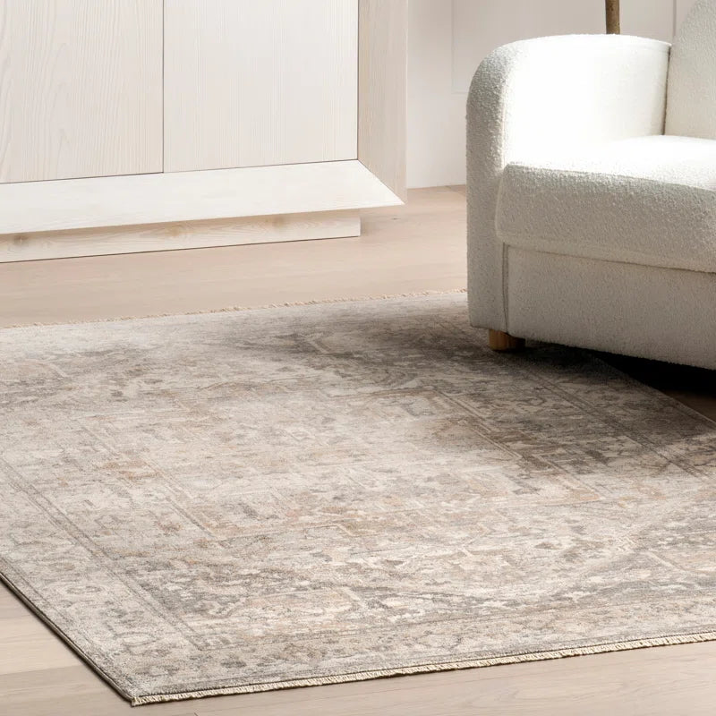 Wideman Medallion Area Rug for Living Room Bedroom Dining Room Kitchen, Neutral/Beige