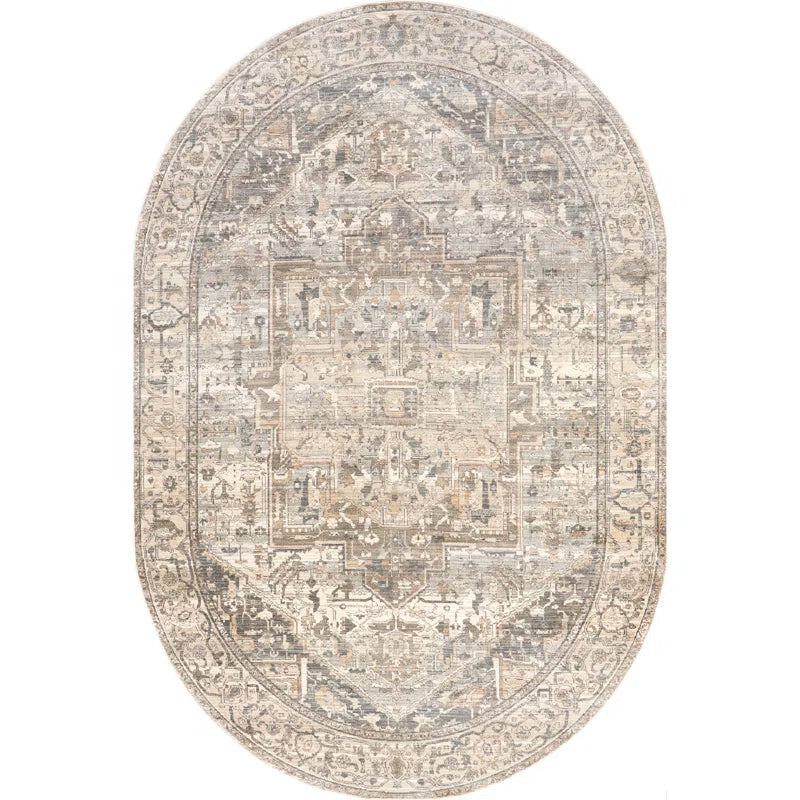 Wideman Medallion Area Rug for Living Room Bedroom Dining Room Kitchen, Neutral/Beige