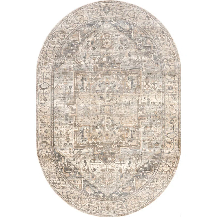 Wideman Medallion Area Rug for Living Room Bedroom Dining Room Kitchen, Neutral/Beige