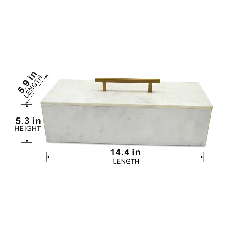 Palmerina Marble Decorative Box