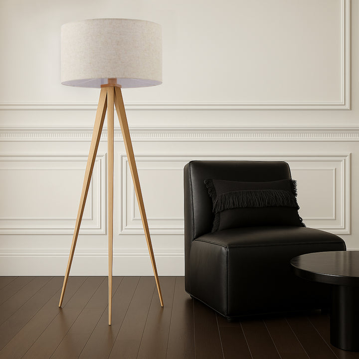Imperial Floor Lamp Beige & Natural