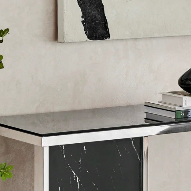 The Monolith Chic Marble Console Table