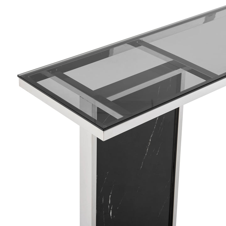 The Monolith Chic Marble Console Table