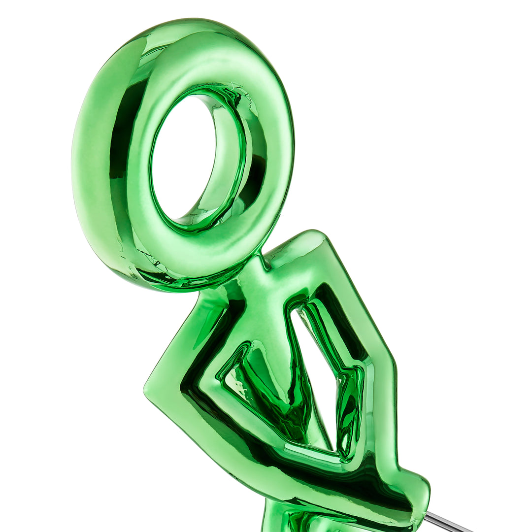 Golf Man Sculpture – Metallic Green