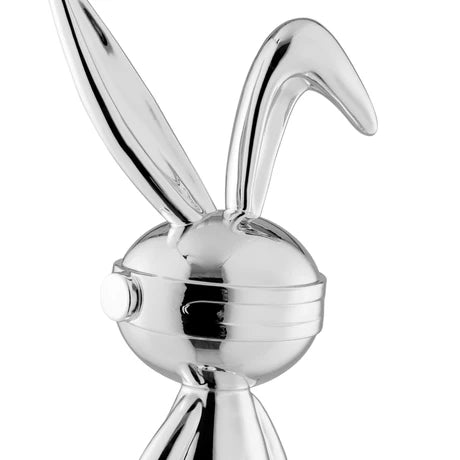 Futuristic Bunny Sculpture. Chrome