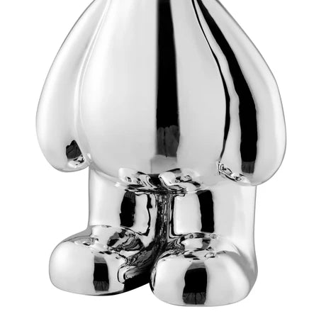 Futuristic Bunny Sculpture. Chrome