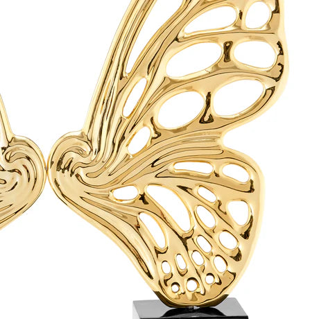 Butterfly Wings Sculpture. Gold.