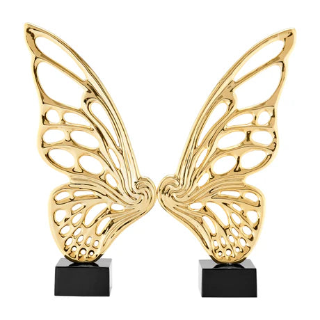 Butterfly Wings Sculpture. Gold.