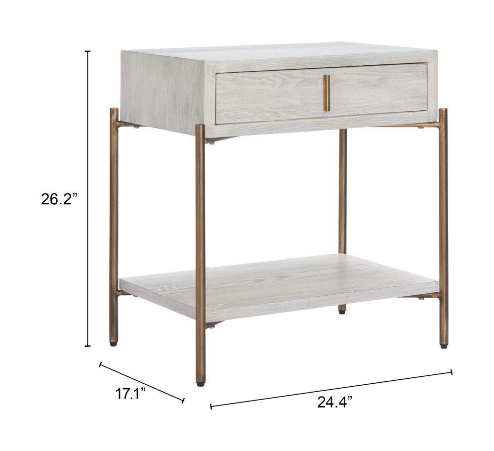 Yoru Side Table Oak White