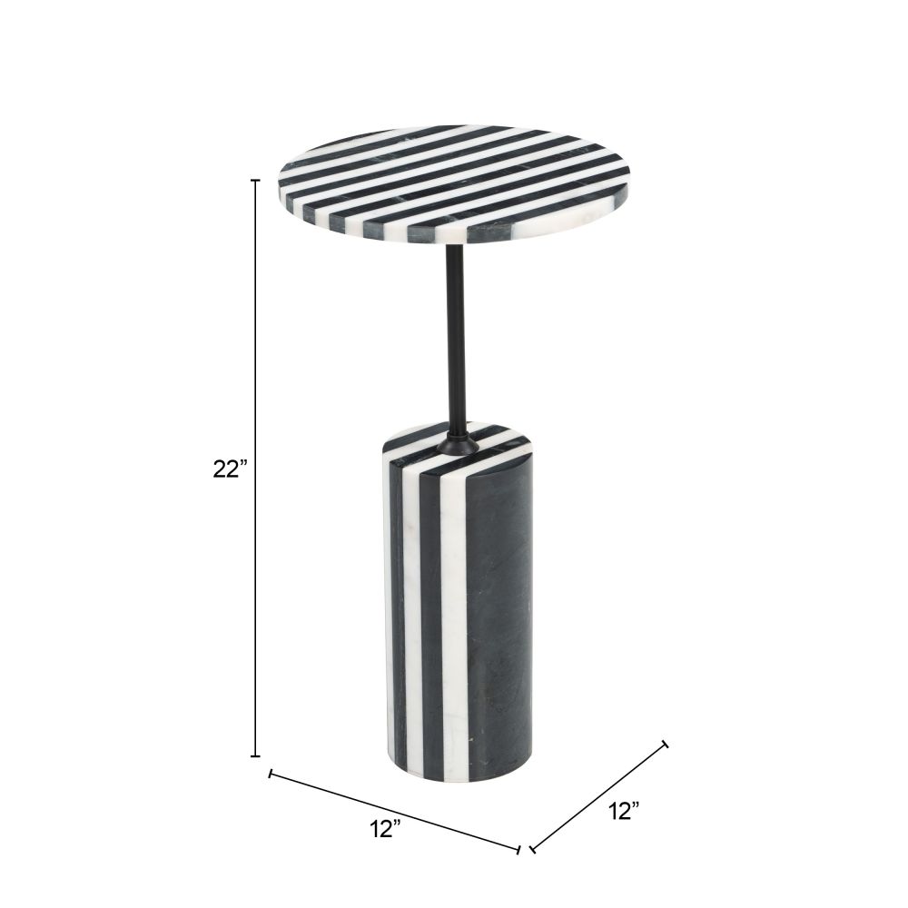 Regles Side Table – Black & White