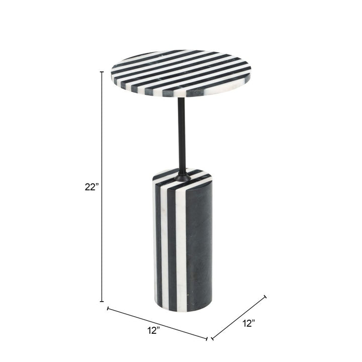 Regles Side Table – Black & White