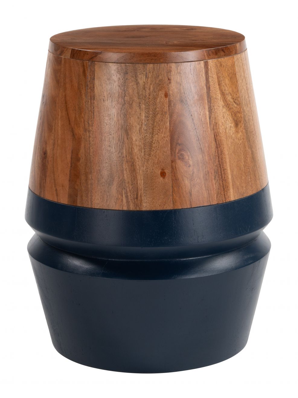 Tornos Side Table Walnut & Deep Blue