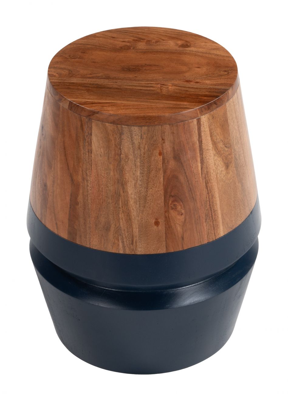 Tornos Side Table Walnut & Deep Blue