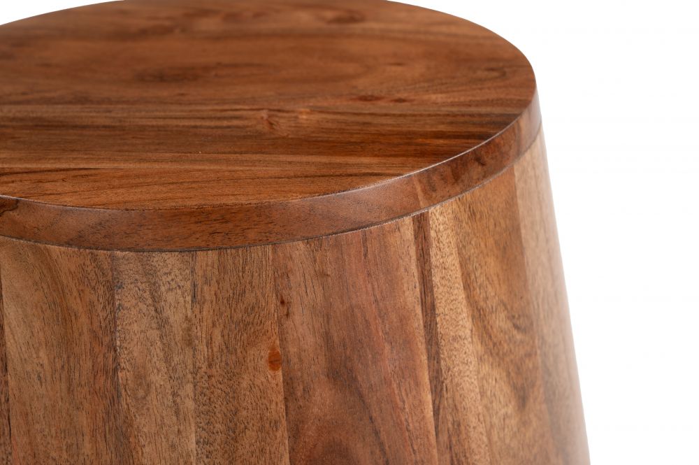 Tornos Side Table Walnut & Deep Blue