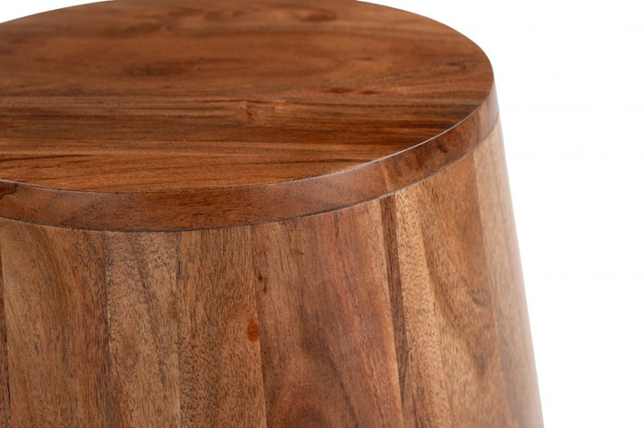 Tornos Side Table Walnut & Deep Blue