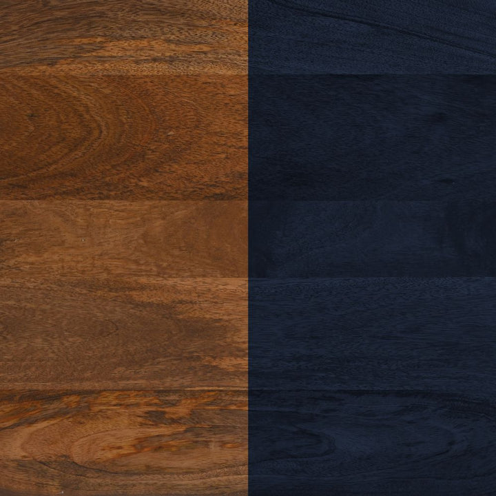 Tornos Side Table Walnut & Deep Blue