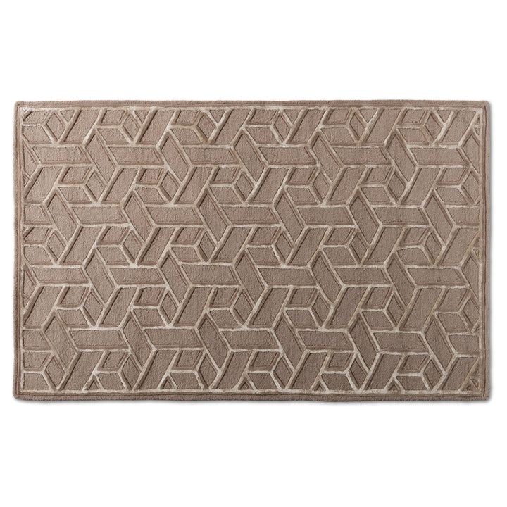 Vigo Modern and Contemporary Sand Hand-Tufted Wool Blend Area Rug
