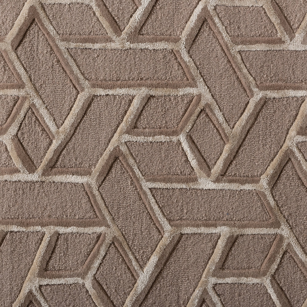 Vigo Modern and Contemporary Sand Hand-Tufted Wool Blend Area Rug