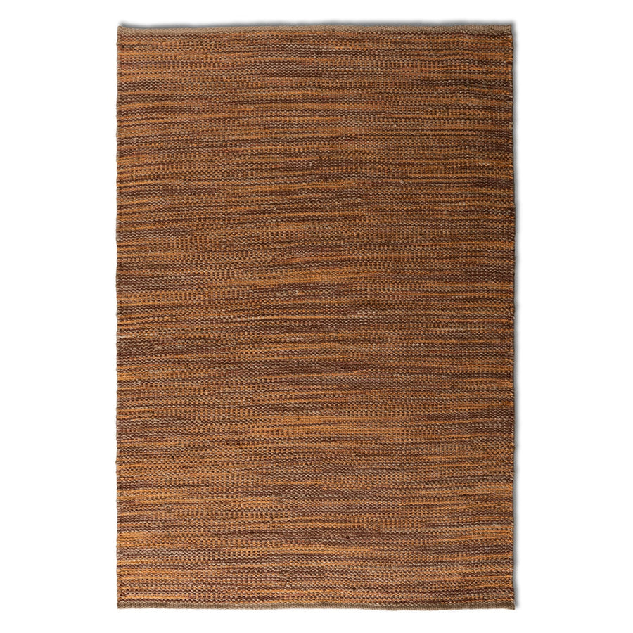 Brown woven mat on a white background
