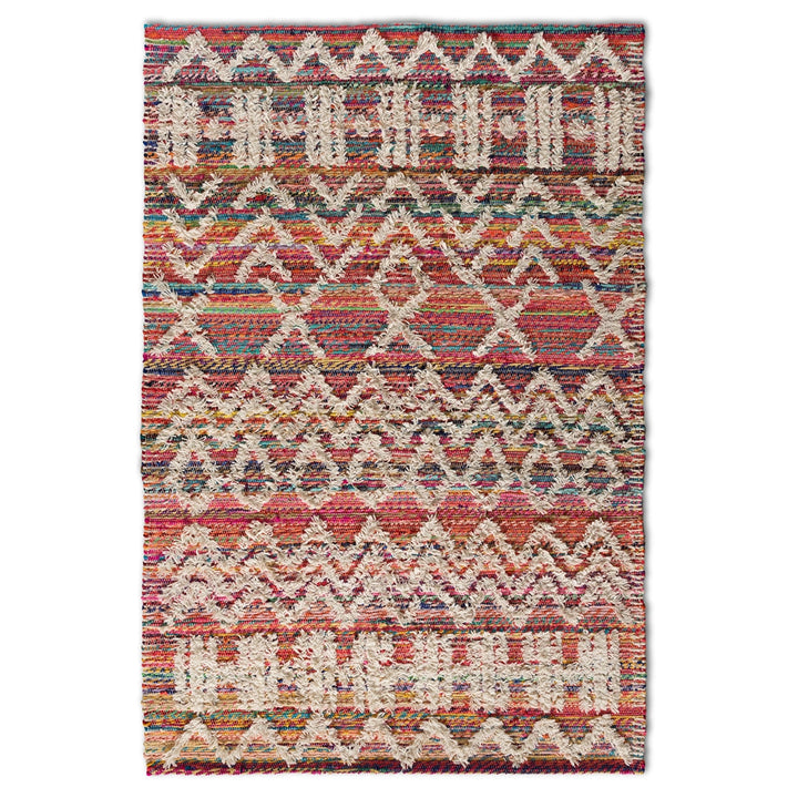 Graydon Modern and Contemporary Multi-Colored Handwoven Fabric Blend Area Rug
