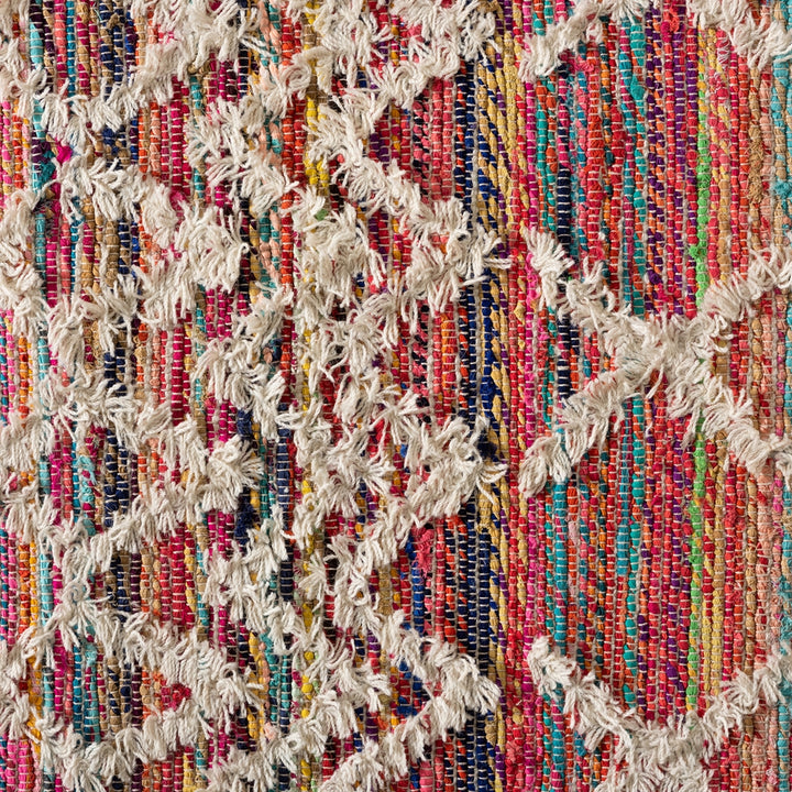 Graydon Modern and Contemporary Multi-Colored Handwoven Fabric Blend Area Rug