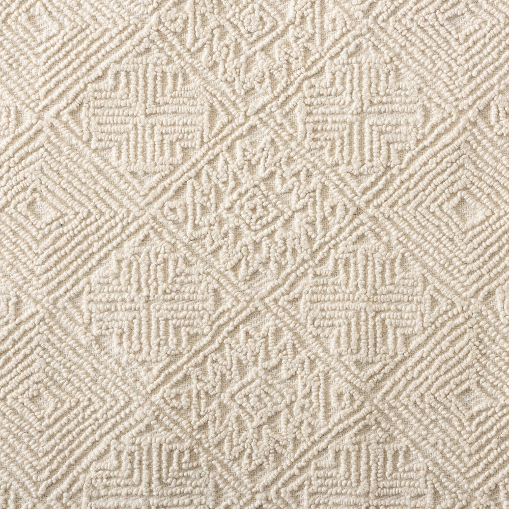 Meltem Modern and Contemporary Ivory Handwoven Wool Area Rug