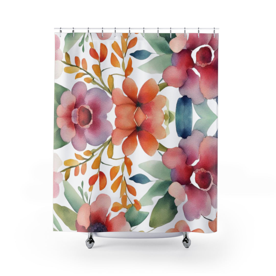 Classic Floral Printed Shower Curtain