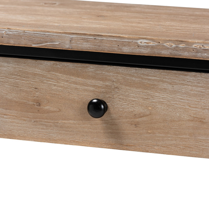 Silas Modern Industrial Natural Brown Console Table