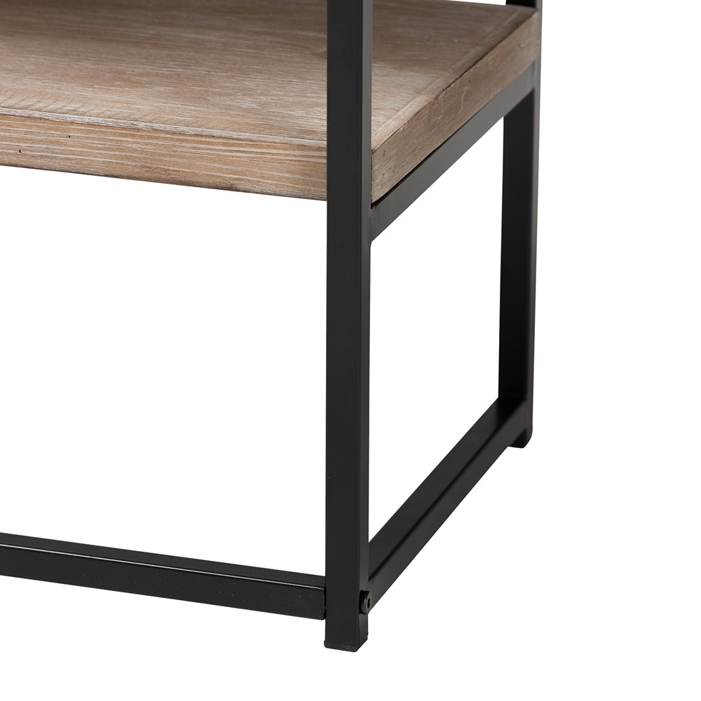 Silas Modern Industrial Natural Brown Console Table
