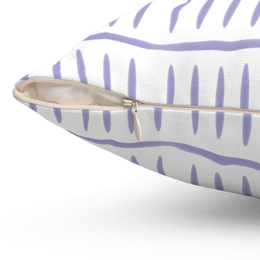 Soft Blue Batik Pillow  Stripe