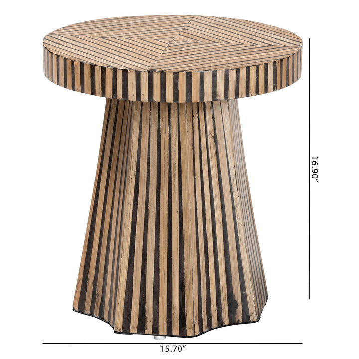 Baxton Studio Devika Modern Bohemian Bamboo End Table