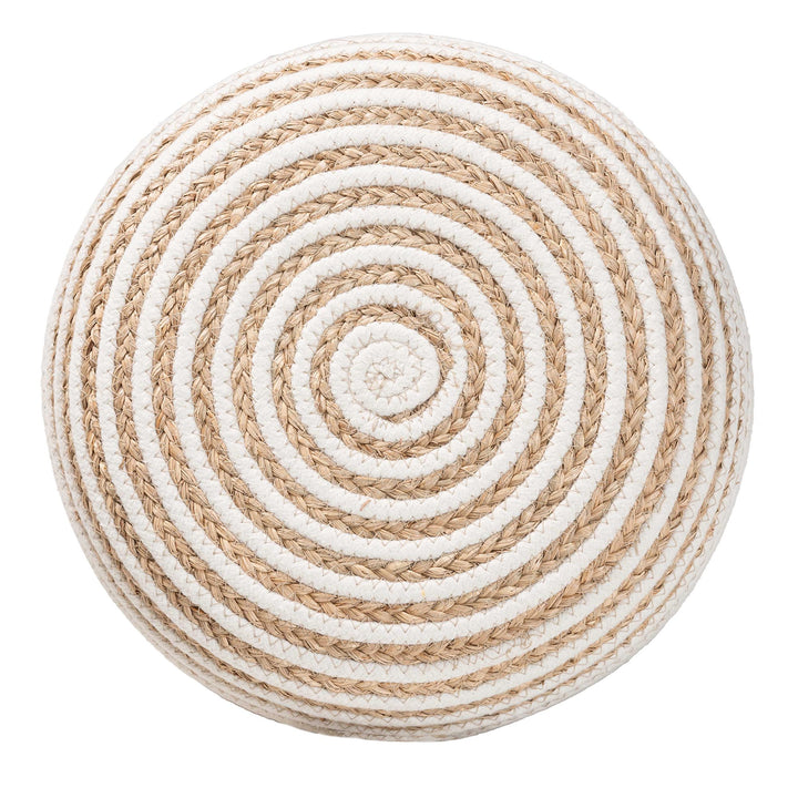 Bali & Pari Nequiel Modern Bohemian Woven Rope Ottoman