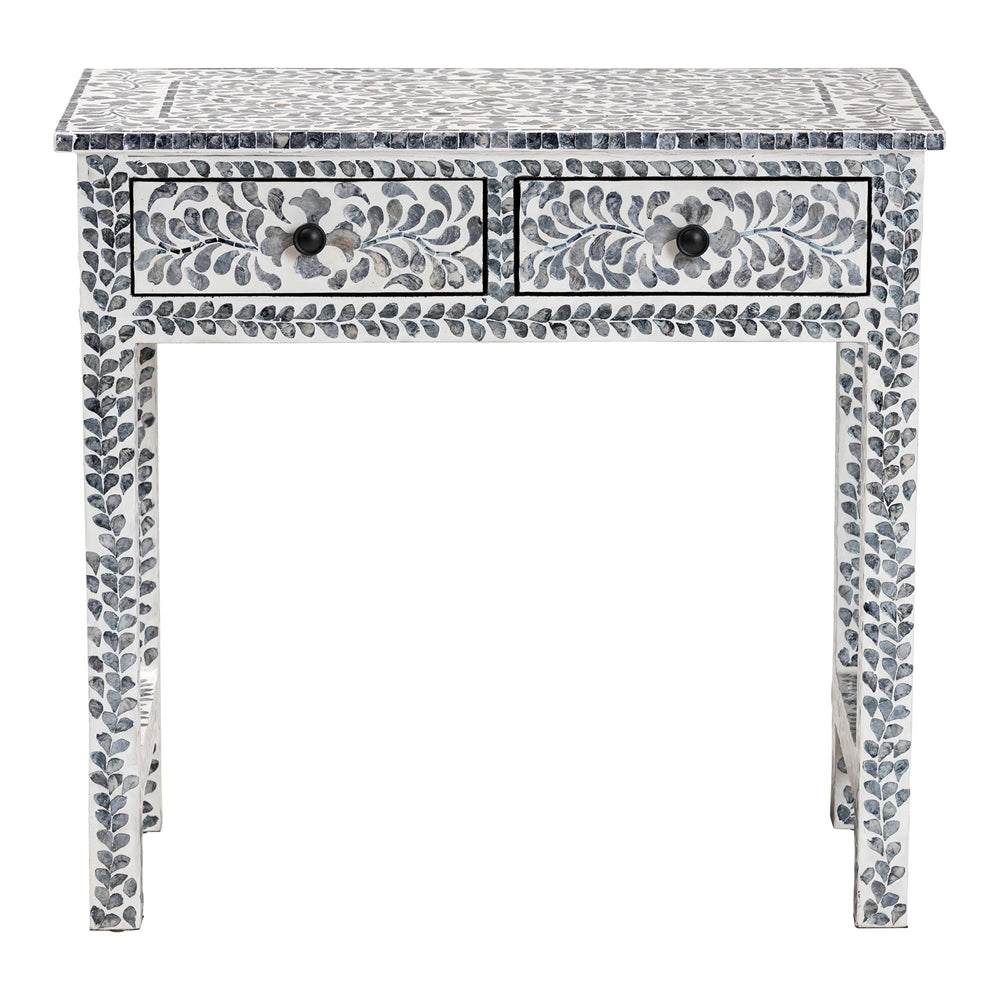 Diata Coastal Mother of Pearl Capiz Shell Console Table