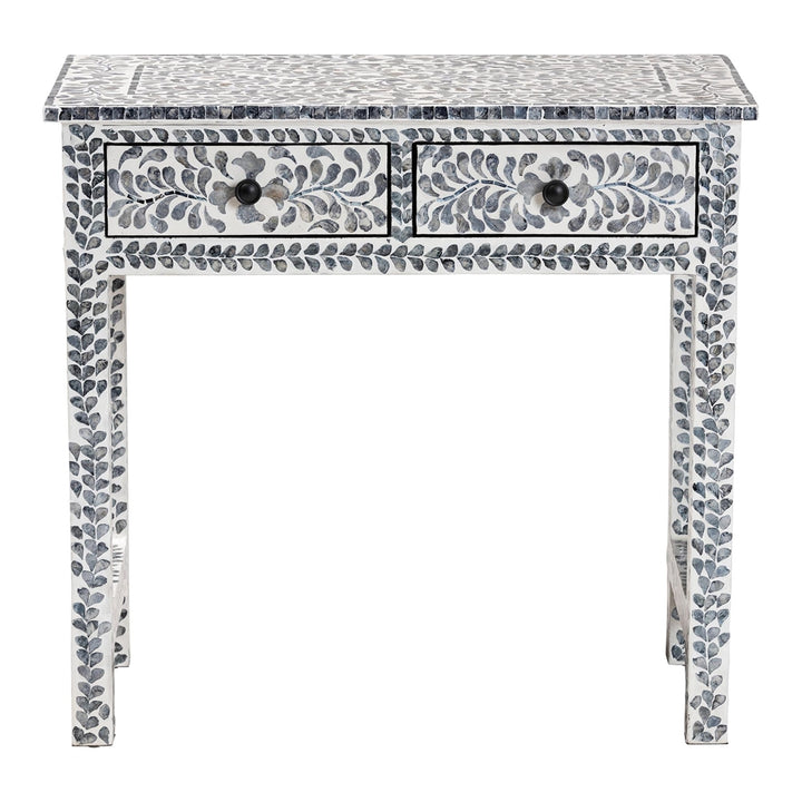 Diata Coastal Mother of Pearl Capiz Shell Console Table