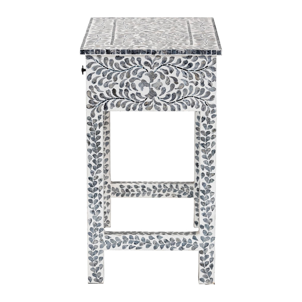 Diata Coastal Mother of Pearl Capiz Shell Console Table