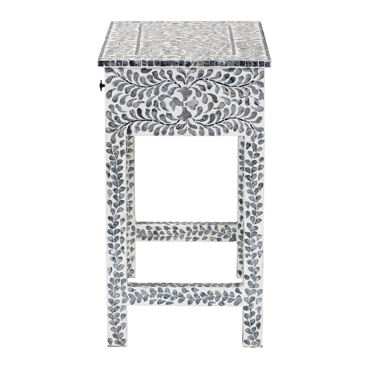 Diata Coastal Mother of Pearl Capiz Shell Console Table
