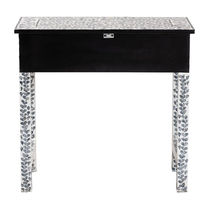 Diata Coastal Mother of Pearl Capiz Shell Console Table