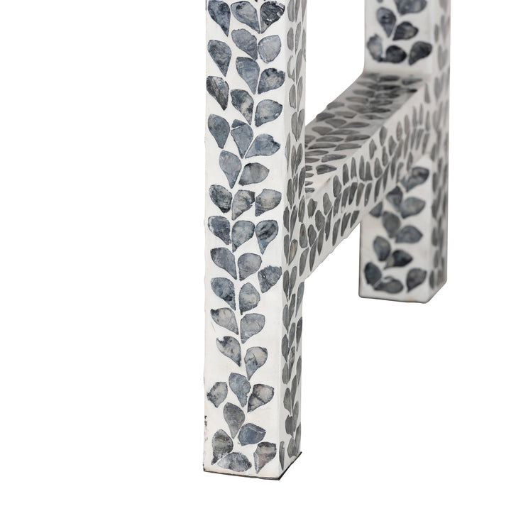 Diata Coastal Mother of Pearl Capiz Shell Console Table