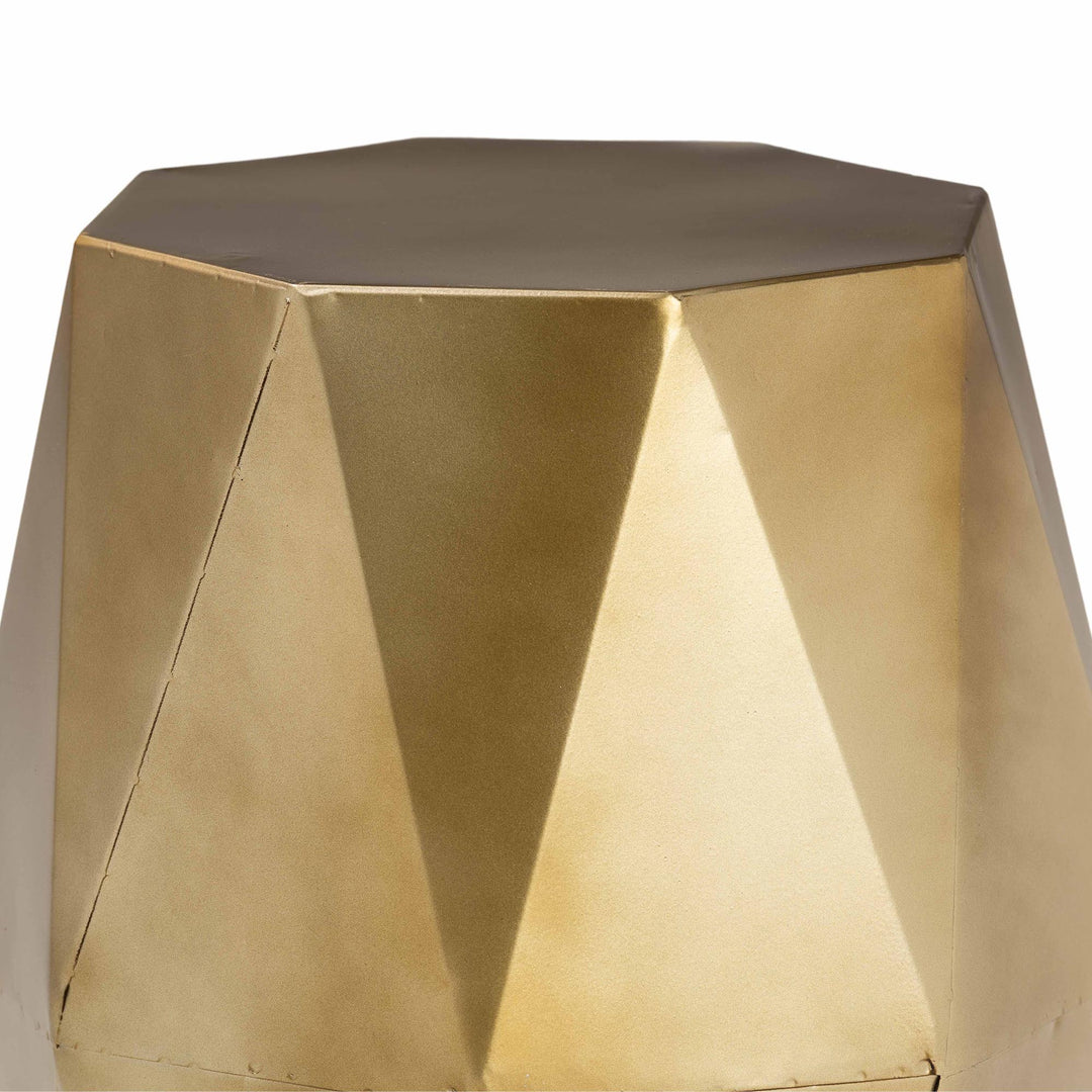 Baxton Studio Salman Geometric Bronze Accent Table