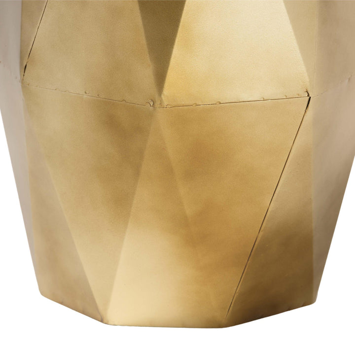 Baxton Studio Salman Geometric Bronze Accent Table