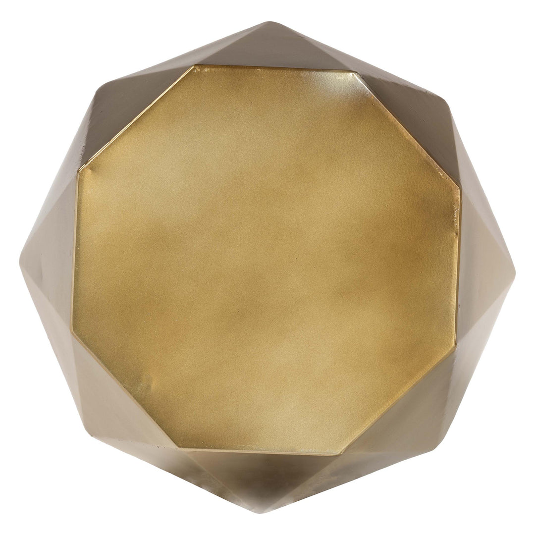 Baxton Studio Salman Geometric Bronze Accent Table
