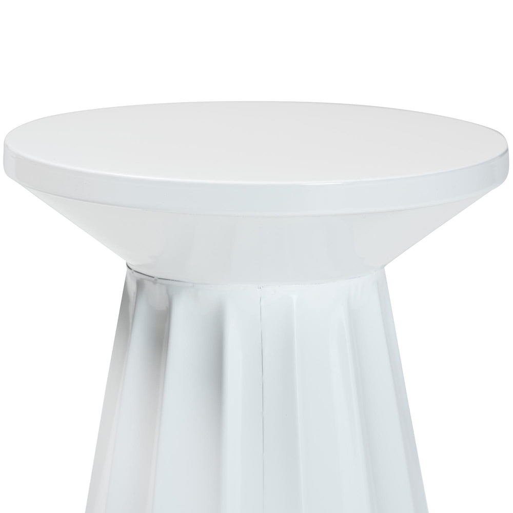 Baxton Studio Ulmer Metal Scalloped Side Table