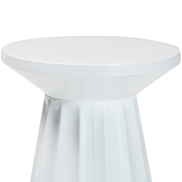 Baxton Studio Ulmer Metal Scalloped Side Table