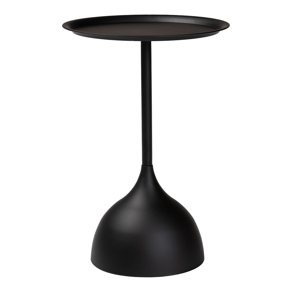 Baxton Studio Webb Black Metal Pedestal Side Table
