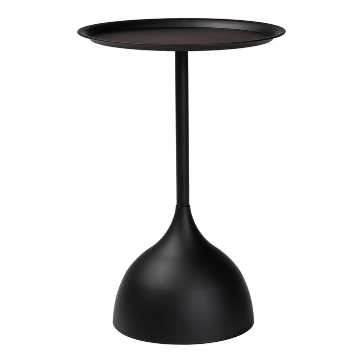 Baxton Studio Webb Black Metal Pedestal Side Table