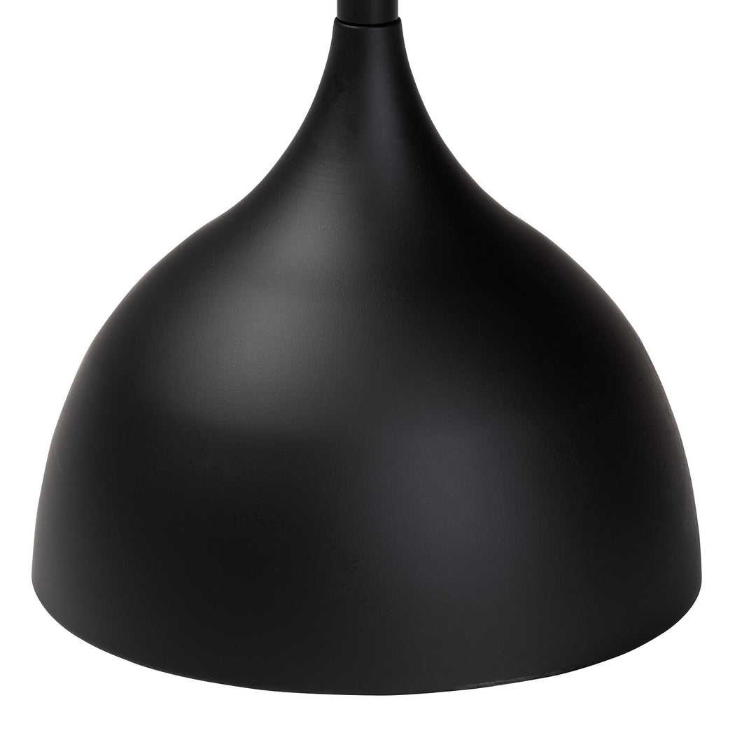 Baxton Studio Webb Black Metal Pedestal Side Table