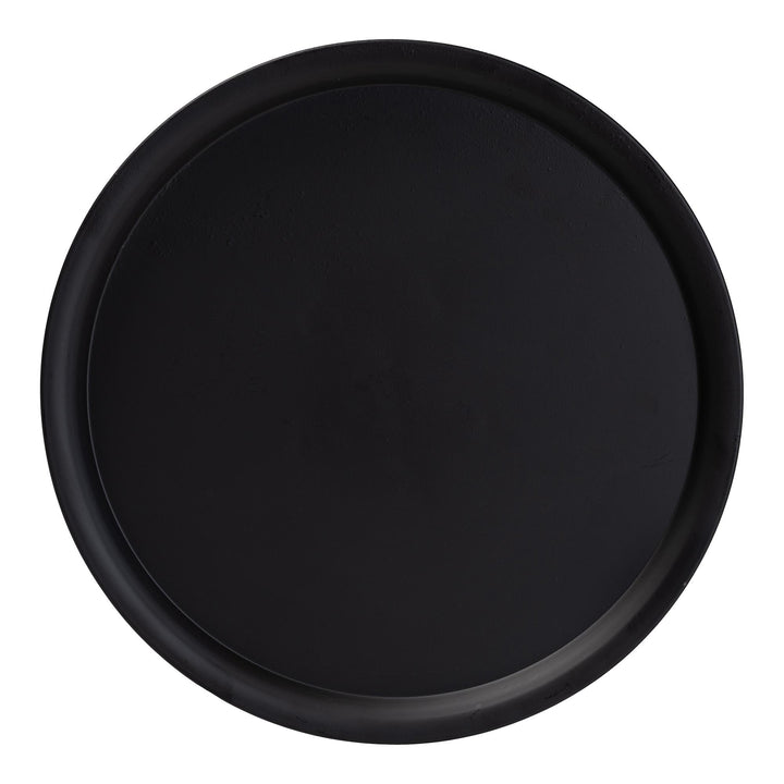 Baxton Studio Webb Black Metal Pedestal Side Table