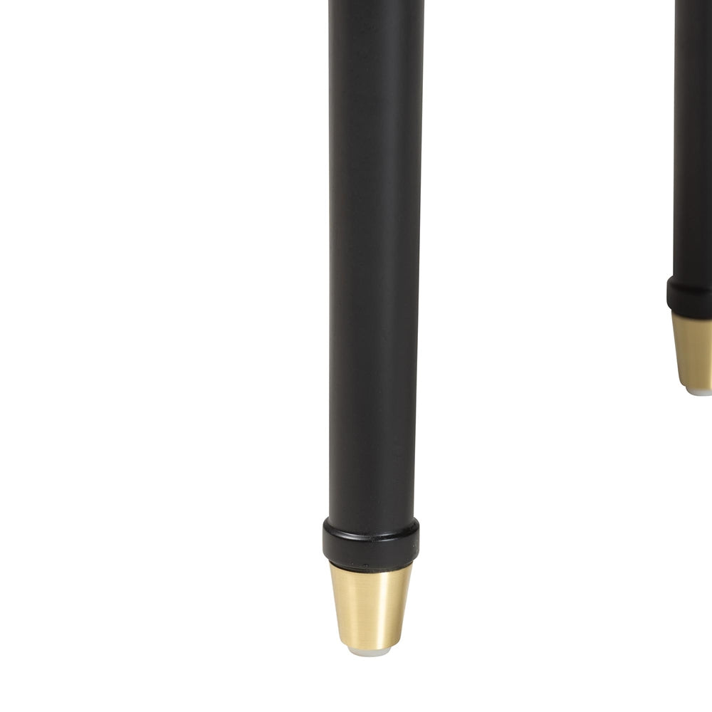 Tamra Black Wood Nightstand with Pullout Shelf